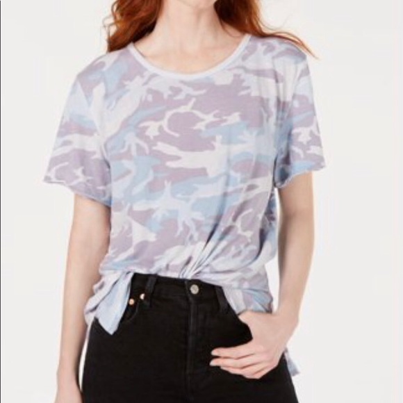 NEW Free People pastel camo tee - Picture 2 of 7
